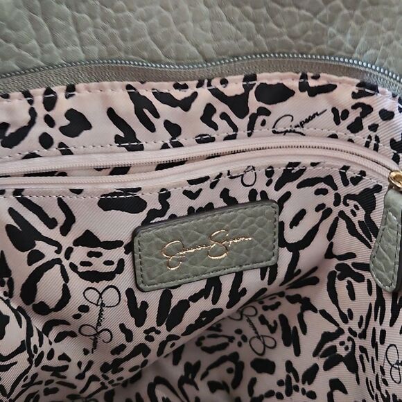 Jessica Simpson Green Snakeskin Pattern Shoulder Bag - Picture 4 of 6